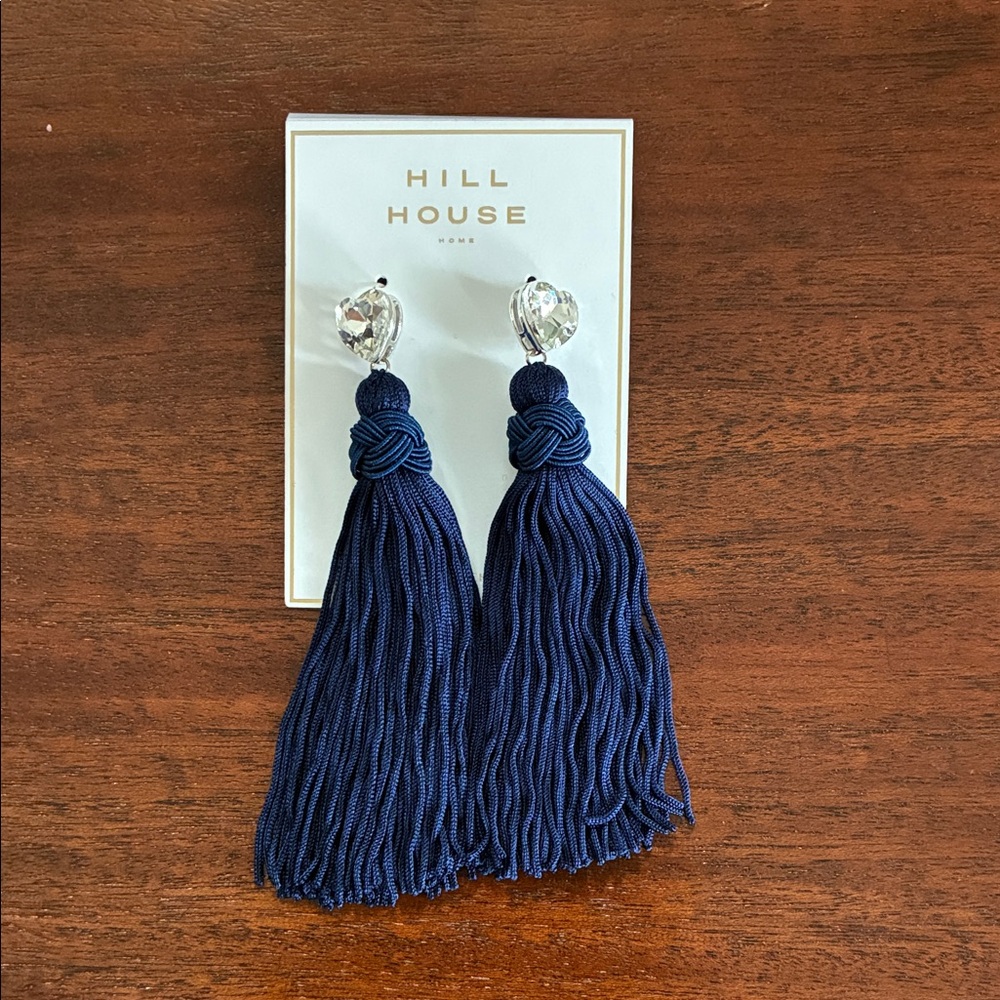 Hill House Deep Blue Tassel Earrings